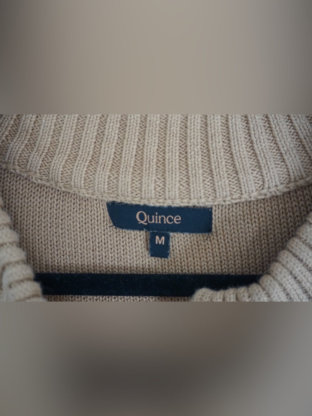 Quince Women's Camel Brown Button-Front Knit Cardigan - Picture 3 of 5